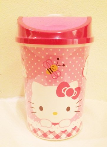 Hello Kitty Trash Can Bee and White Dots